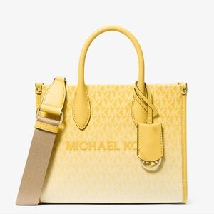 Michael Kors - NEW Mirella Small Ombré Daisy Yellow Signature Logo Crossbody Bag